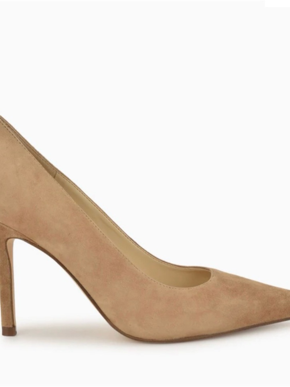 Nine West Tan Suede Pointed-Toe Pump